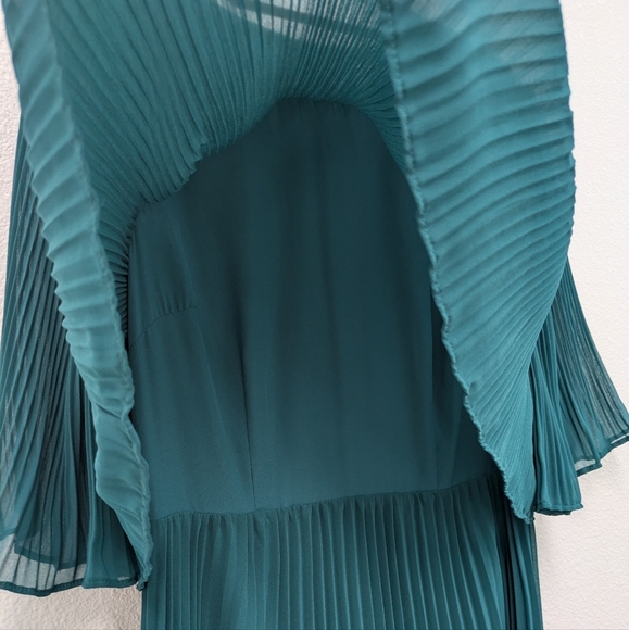 NWT Anthropologie Corey Lynn Calter Emerald Green Pleated Maxi Dress sz S Formal - Picture 3 of 14